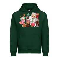 Forest Green pink santa christmas santa coffe cups Urban Hoodie - CowGirlArtShop