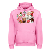 Fuchsia Pink pink santa christmas santa coffe cups Urban Hoodie - CowGirlArtShop
