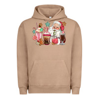 Pigment Burro pink santa christmas santa coffe cups Urban Hoodie - CowGirlArtShop
