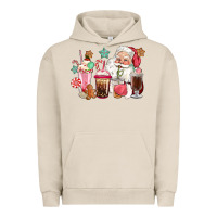Pigment French Oak pink santa christmas santa coffe cups Urban Hoodie - CowGirlArtShop
