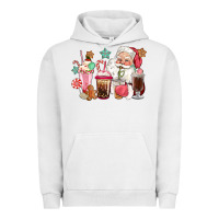 Pigment Lunar Rock pink santa christmas santa coffe cups Urban Hoodie - CowGirlArtShop