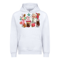 White pink santa christmas santa coffe cups Urban Hoodie - CowGirlArtShop