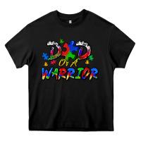 Black dad of a warrior Heavy Core Tee - Zillion Design Studio