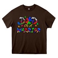 Chocolate Brown dad of a warrior Heavy Core Tee - Zillion Design Studio