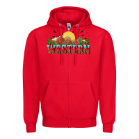 Red western Zipper Hoodie - NancyCooperArtShop