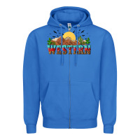True Royal western Zipper Hoodie - NancyCooperArtShop