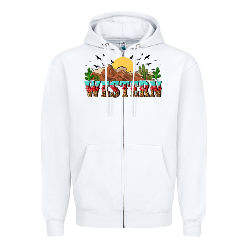 Western Zipper Hoodie by NancyCooperArtShop | Teevron