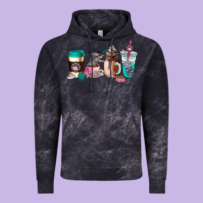 Cat  Coffee Cup Vintage Hoodie Designed By Adodesignshop