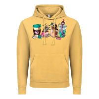 Vintage Mustard cat  coffee cup Vintage Hoodie - AdoDesignShop
