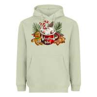 Matcha christmas vibes hot cocoa Heavyweight Hoodie - LillyAllenDesigns
