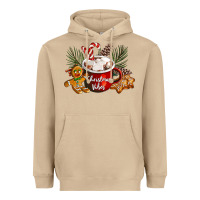 Mushroom christmas vibes hot cocoa Heavyweight Hoodie - LillyAllenDesigns