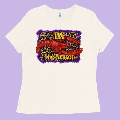 Ladies Tee Mardi Gras Tis The Season Lobster