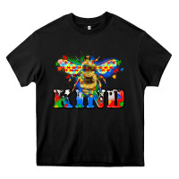 Black bee kind autism Heavy Core Tee - Zillion Design Studio