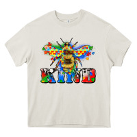 Cream bee kind autism Heavy Core Tee - Zillion Design Studio