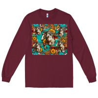 Burgundy mustang horse western Long Sleeve Tee - LillyAllenDesigns