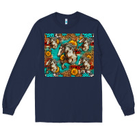 Navy mustang horse western Long Sleeve Tee - LillyAllenDesigns
