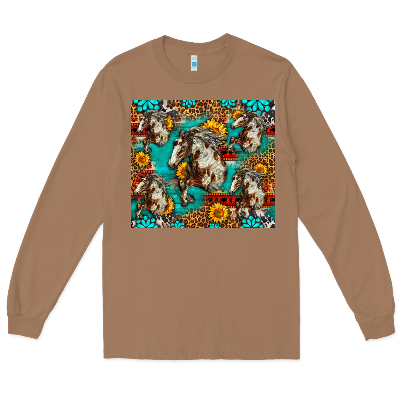 Mustang Horse Western Long Sleeve Tee by LillyAllenDesigns | Teevron