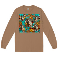Toasted Coconut mustang horse western Long Sleeve Tee - LillyAllenDesigns