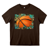 Chocolate Brown sports basketball background Heavy Core Tee - Artiststas