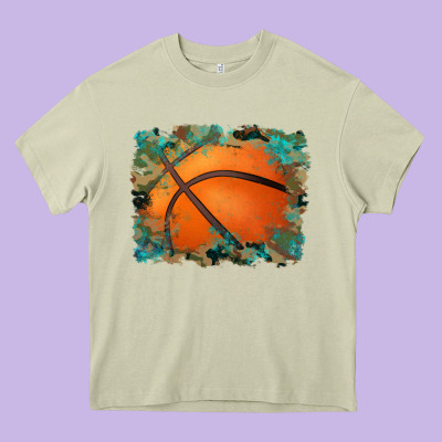 Sports Basketball Background Heavy Core Tee Designed By Artiststas