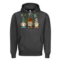 Charcoal Heather western gnomies Zipper Hoodie - NancyCooperArtShop