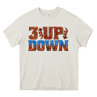 Cream 3 up 3 down basketball Heavy Core Tee - texasbilliewilder