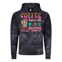 Cloud Black coffee gives me nurse power Vintage Hoodie - AdoDesignShop