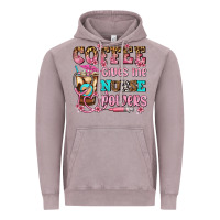 Vintage Zinc coffee gives me nurse power Vintage Hoodie - AdoDesignShop