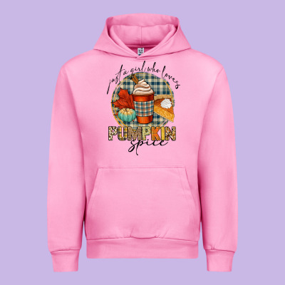 Just A Girl Who Loves Pumpkin Spice Urban Hoodie Designed By Cowgirlartshop