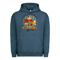 Pigment Midnight Navy just a girl who loves pumpkin spice Urban Hoodie - CowGirlArtShop