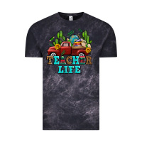Cloud Black teacher life western truck and books Vintage Tee - AdoDesignShop