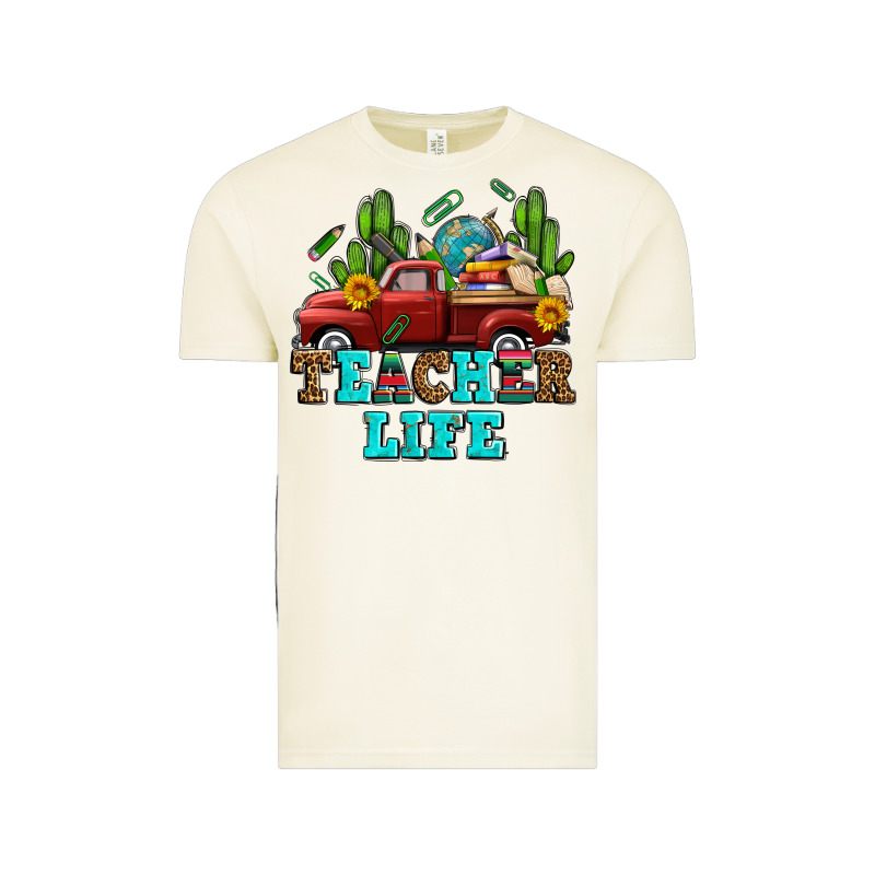 Teacher Life Western Truck And Books Vintage Tee by AdoDesignShop | Teevron