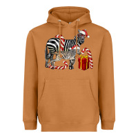 Meerkat Christmas Zebra Baby And Mama Heavyweight Hoodie - LillyAllenDesigns