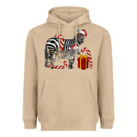 Christmas Zebra Baby And Mama Heavyweight Hoodie | Teevron