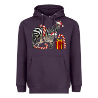 Plum Christmas Zebra Baby And Mama Heavyweight Hoodie - LillyAllenDesigns