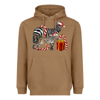 Toasted Coconut Christmas Zebra Baby And Mama Heavyweight Hoodie - LillyAllenDesigns