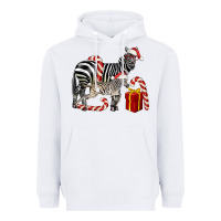 White Christmas Zebra Baby And Mama Heavyweight Hoodie - LillyAllenDesigns