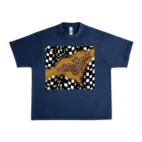 Navy racing glitter leopard Urban Heavy Tee - JahusDesignShop