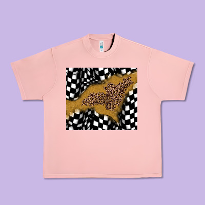 Racing Glitter Leopard Urban Heavy Tee Designed By Jahusdesignshop