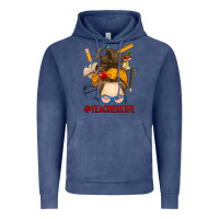 Vintage Denim messy bun teacher life Vintage Hoodie - RanaPortraitStore