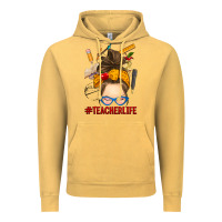 Vintage Mustard messy bun teacher life Vintage Hoodie - RanaPortraitStore