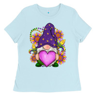 Baby Blue Mardi Gras gnome Ladies Tee - RanaPortraitStore