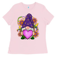 Bubblegum Pink Mardi Gras gnome Ladies Tee - RanaPortraitStore