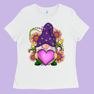 Ladies Tee Mardi Gras gnome