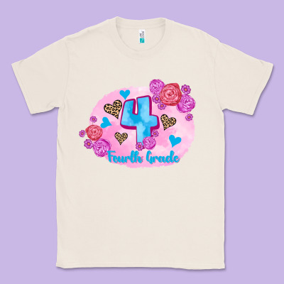 Back To School Flowers Fourth Grade 3200x2400 Classic Tee Designed By Adodesignshop