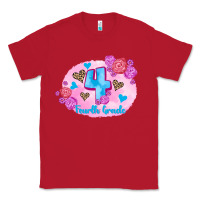 Red back to school flowers fourth grade 3200x2400 Classic Tee - AdoDesignShop