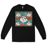 Black Western Ragdoll Cat Long Sleeve Tee - LillyAllenDesigns