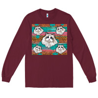 Burgundy Western Ragdoll Cat Long Sleeve Tee - LillyAllenDesigns