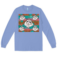 Colony Blue Western Ragdoll Cat Long Sleeve Tee - LillyAllenDesigns