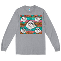 Heather Grey Western Ragdoll Cat Long Sleeve Tee - LillyAllenDesigns
